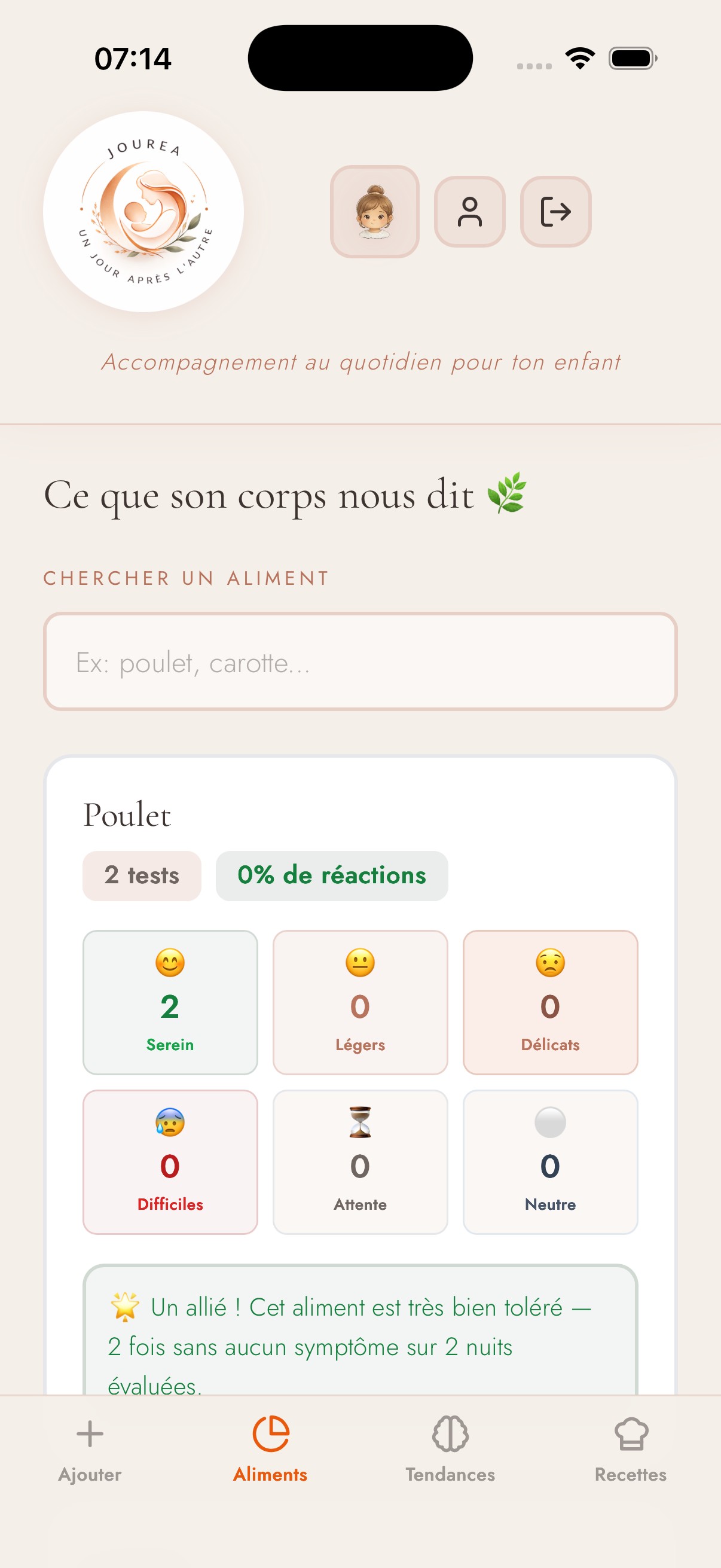 Ce que son corps nous dit — application Jourea